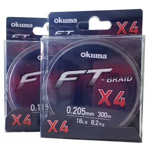 Okuma Ft-*4 Braided Line 300 mt Grey Örgü İp 0,205mm